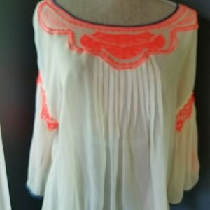 Anthropologie white blouse